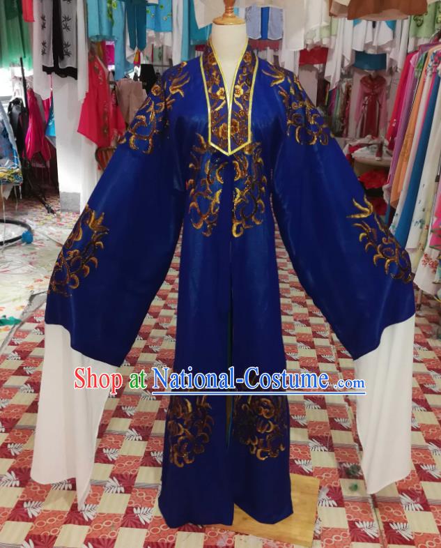 China Beijing Opera Laosheng Navy Cape Traditional Opera Elderly Male Clothing Guangdong Opera Ministry Councillor Garment Costumes