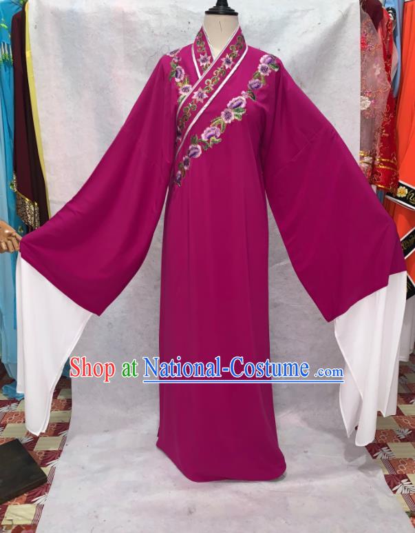 China Beijing Opera Xiaosheng Purple Robe Traditional Opera Scholar Clothing Shaoxing Opera Young Male Garment Costumes