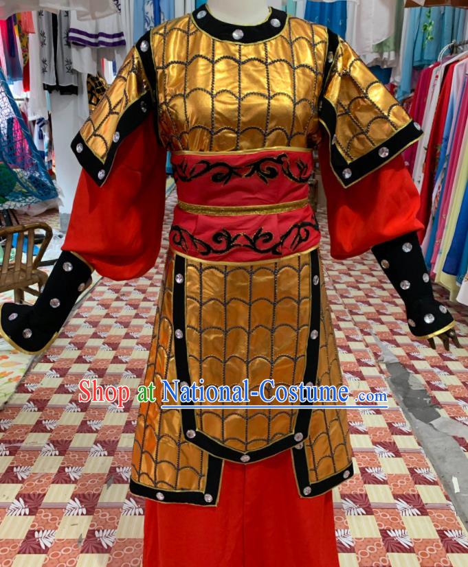 China Beijing Opera Wusheng Red Cape Uniforms Traditional Opera General Clothing Henan Opera Warrior Garment Costumes