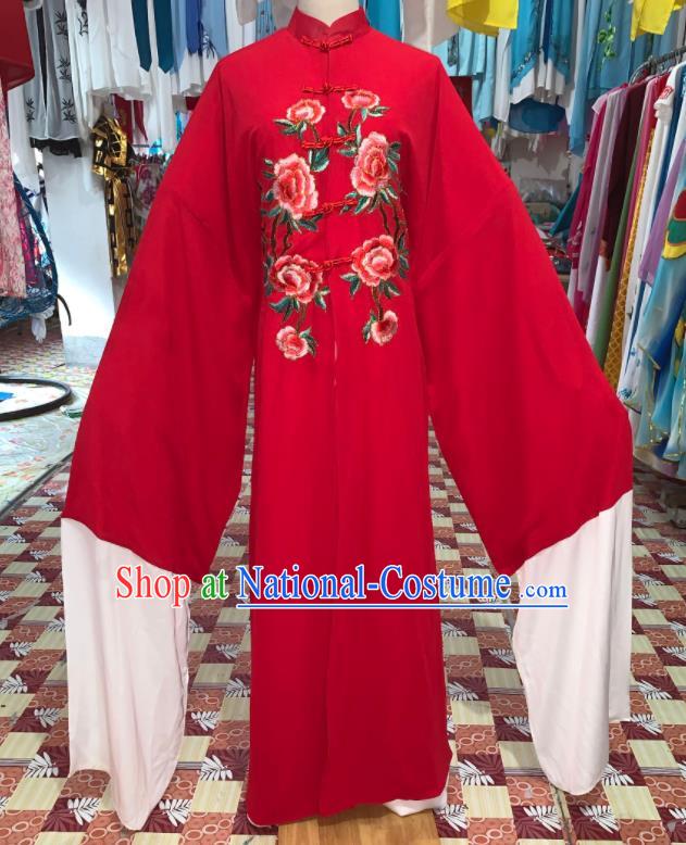 China Traditional Opera Scholar Clothing Shaoxing Opera Bridegroom Garment Costumes Beijing Opera Xiaosheng Red Robe