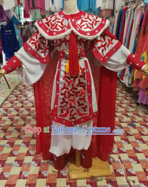 China Traditional Opera General Clothing Shaoxing Opera Warrior Garment Costumes Beijing Opera Wusheng Uniforms