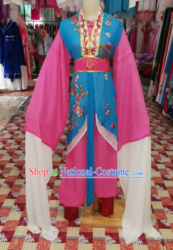 China Ancient Servant Girl Garment Costumes Shaoxing Opera Village Lady Dress Outfits Traditional Peking Opera Xiaodan Clothing