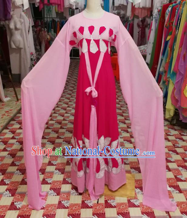 China Shaoxing Opera Actress Pink Dress Outfits Traditional Peking Opera Hua Tan Clothing Ancient Taoist Nun Garment Costumes