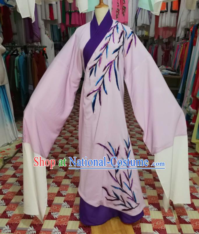 China Shaoxing Opera Scholar Xu Xian Garments Beijing Opera Xiaosheng Lilac Robe Uniforms Traditional Opera Young Male Clothing