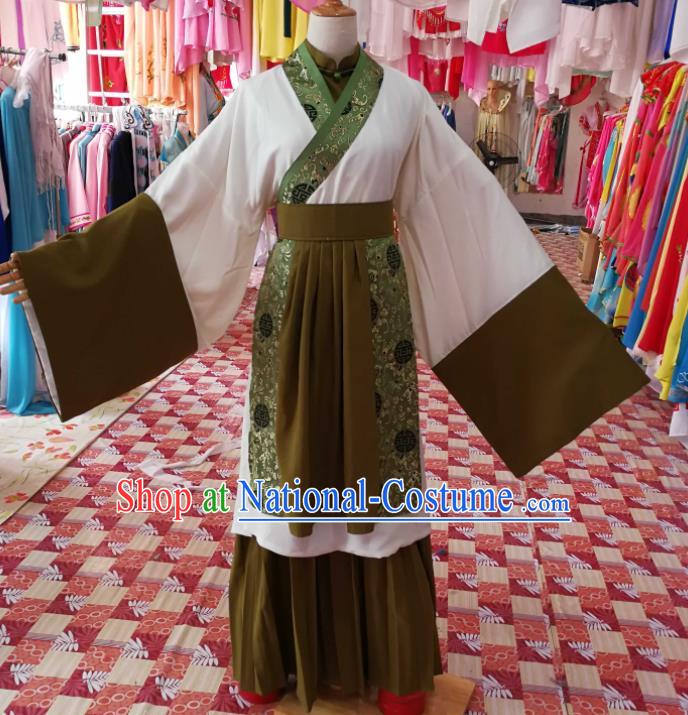 China Traditional Peking Opera Laodan Clothing Ancient Elderly Woman Garment Costumes Huangmei Opera Old Dame Dress Outfits