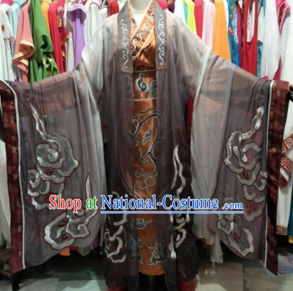 China Huangmei Opera Prime Minister Garments Beijing Opera Laosheng Robe Uniforms Traditional Opera Grand Councilor Clothing