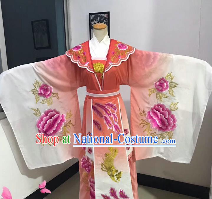 China Peking Opera Hua Tan Red Dress Outfits Ancient Empress Clothing Traditional Shaoxing Opera Princess Garments