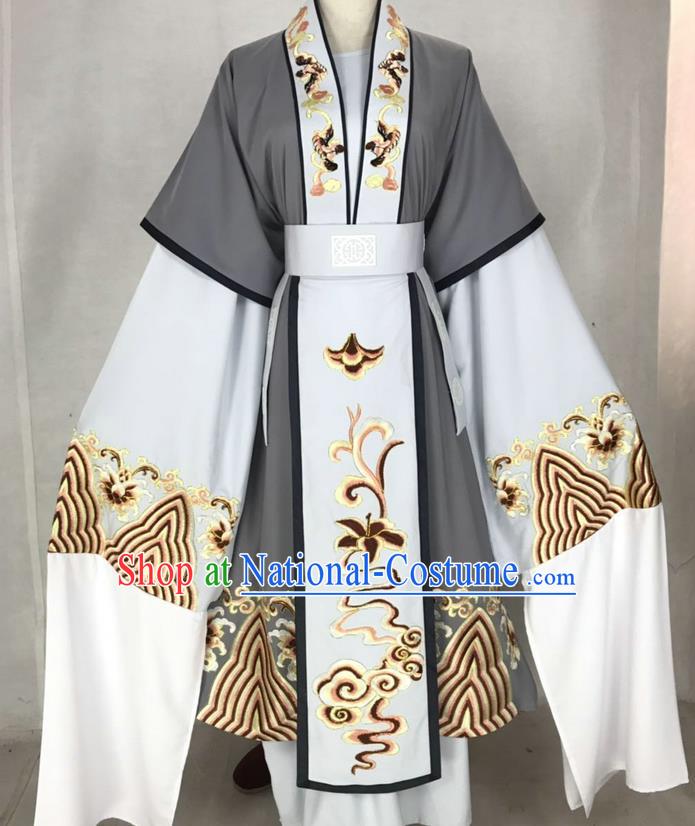 China Traditional Opera Milord Garment Costume Beijing Opera Laosheng Robe Uniforms Shaoxing Opera Ministry Councillor Clothing