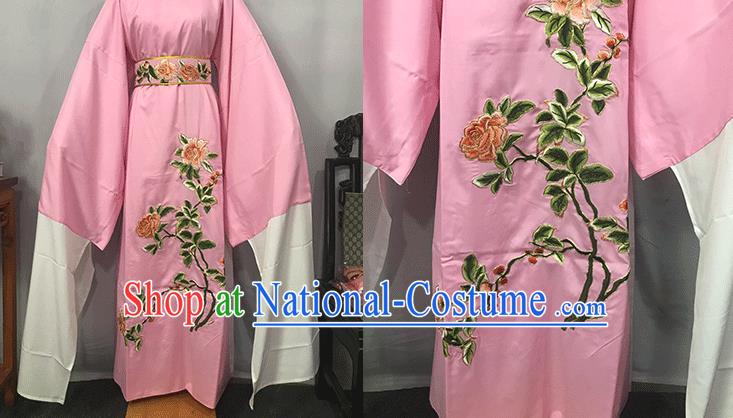 China Beijing Opera Xiaosheng Embroidered Pink Robe Traditional Shaoxing Opera Niche Clothing Opera Scholar Garments