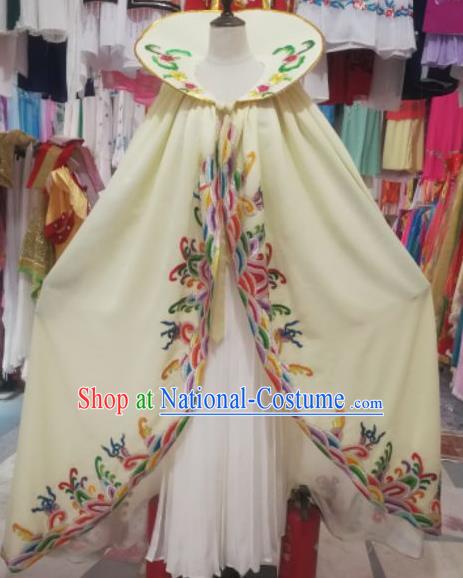 China Traditional Peking Opera Empress Clothing Ancient Princess Garment Costume Huangmei Opera Actress Yellow Mantle