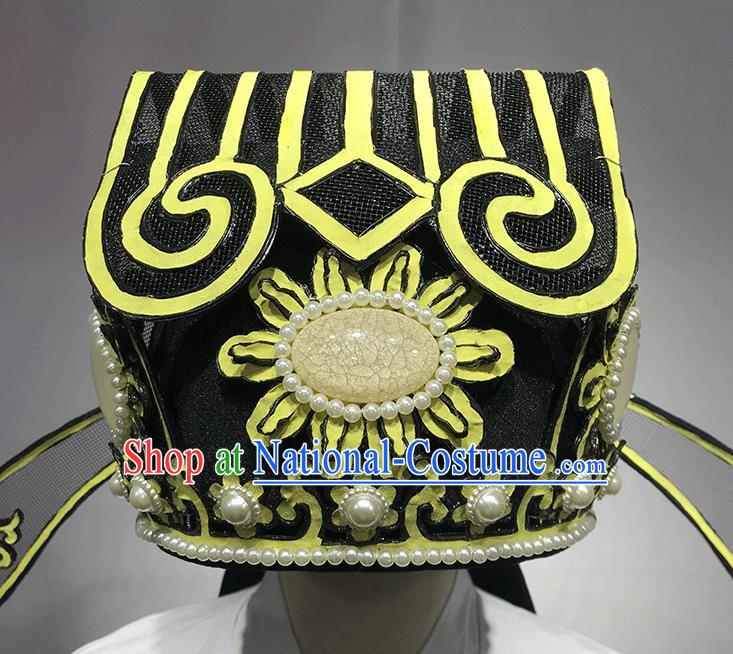 Chinese Traditional Beijing Opera Landlord Hat Peking Opera Rich Man Headwear Shaoxing Opera Ministry Councillor Headdress