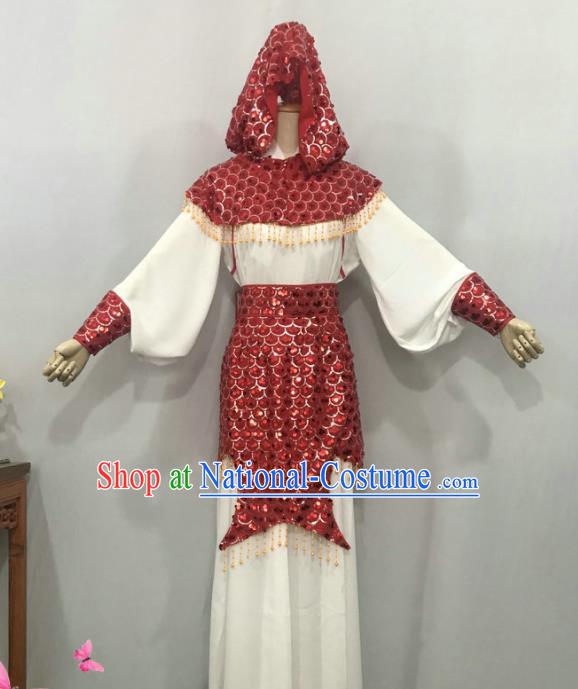 China Peking Opera Actress Dress Outfits Ancient Fisher Maiden Clothing Traditional Shaoxing Opera Fairy Garments