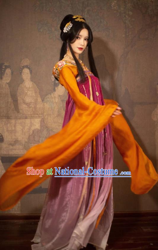 China Traditional Hanfu Dress Sui Dynasty Court Beauty Historical Clothing Ancient Imperial Consort Garment Costumes for Women