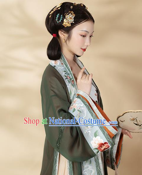 China Traditional Female Hanfu Garments Song Dynasty Royal Princess Historical Clothing Ancient Young Beauty Dresses