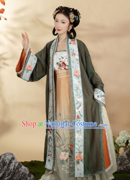 China Traditional Female Hanfu Garments Song Dynasty Royal Princess Historical Clothing Ancient Young Beauty Dresses