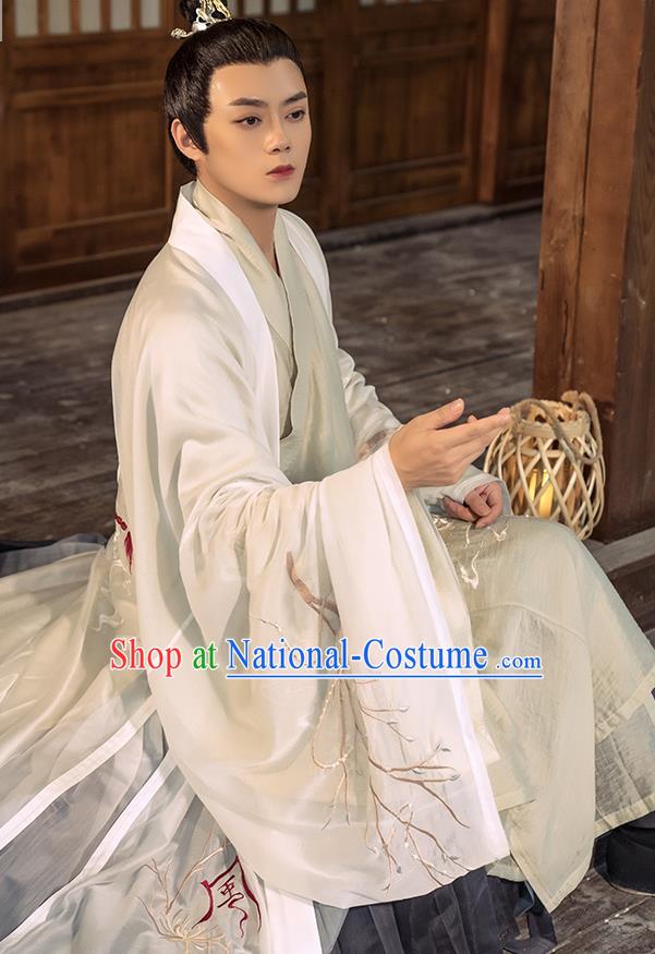 China Ancient Royal Prince Apparels Traditional Hanfu Garments Song Dynasty Nobility Childe Historical Clothing Complete Set