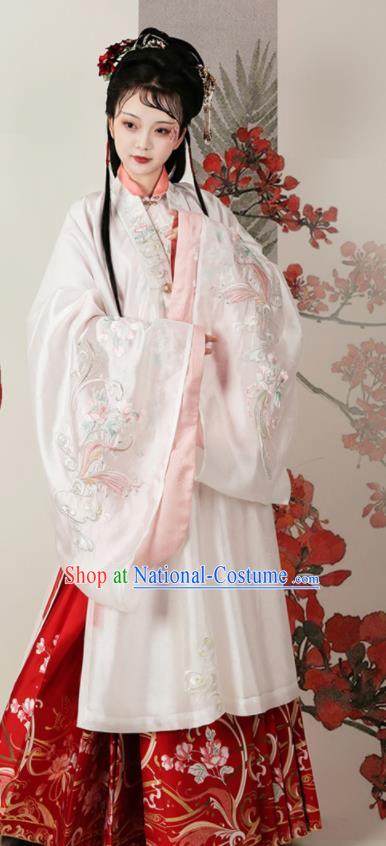 China Ming Dynasty Aristocracy Lady Historical Garment Costumes Ancient Noble Beauty Hanfu Dress Apparels for Women