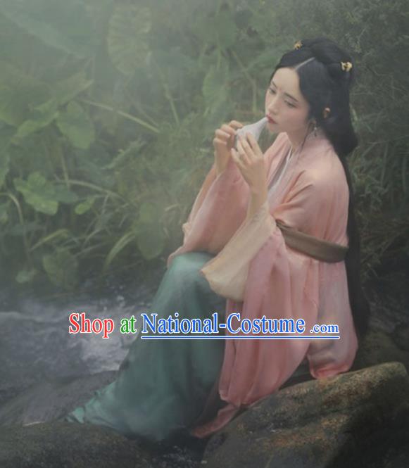 China Jin Dynasty Princess Clothing Traditional Court Lady Historical Costumes Ancient Royal Infanta Hanfu Dress Garments