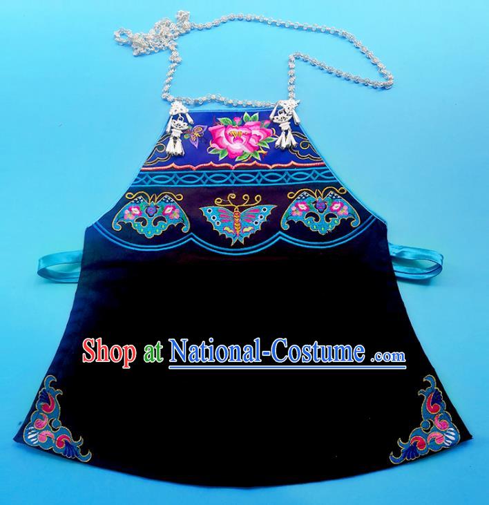 Chinese Bouyei Nationality Embroidery Top Garment Puyi Minority Informal Vest Guizhou Ethnic Woman Stomachers