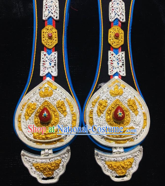 Handmade China Ethnic Wedding Belt Pendant Tibetan Robe Cupronickel Waistband Jewelry Zang Nationality Waist Accessories