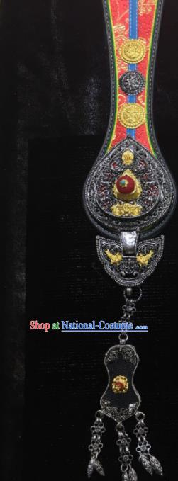 Handmade China Zang Nationality Waist Accessories Ethnic Wedding Belt Pendant Tibetan Robe Cupronickel Waistband Jewelry