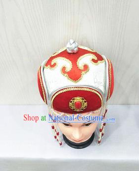 Chinese Mongolian Minority Girl Hair Accessories Ethnic Folk Dance Headdress Mongol Nationality Performance Tassel Hat