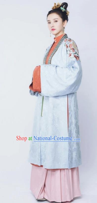 China Ming Dynasty Young Mistress Hanfu Dress Drama Palace Princess Replica Garments Ancient Court Woman Clothing