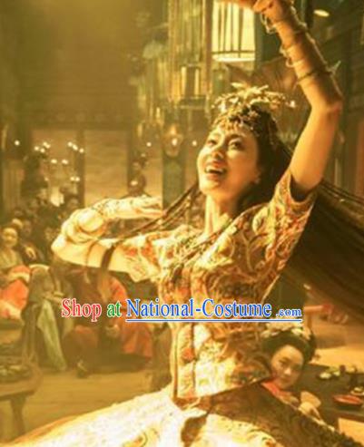 Chinese Traditional Xinjiang Ethnic Stage Performance Dress Outfits Uighur Minority Dance Apparels Uyghur Nationality Woman Dance Clothing