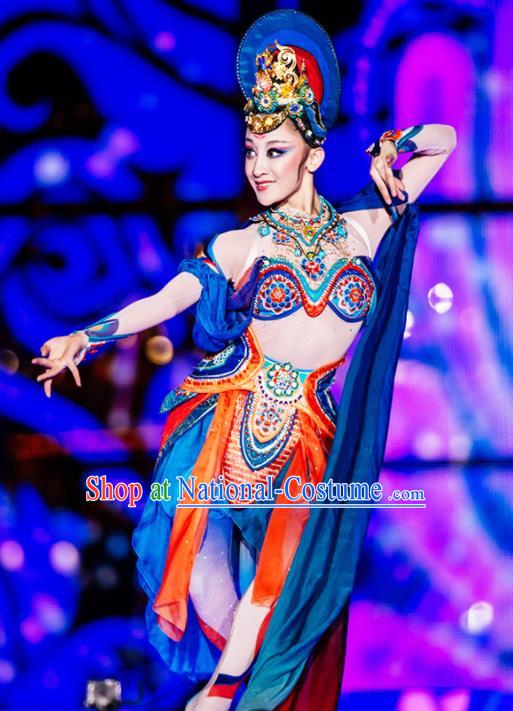 China Classical Dance Clothing Woman Group Dance Garment Costume Flying Apsaras Dance Performance Dress