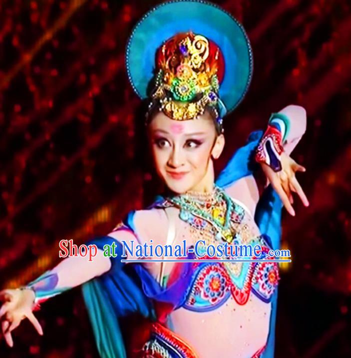 China Classical Dance Clothing Woman Group Dance Garment Costume Flying Apsaras Dance Performance Dress