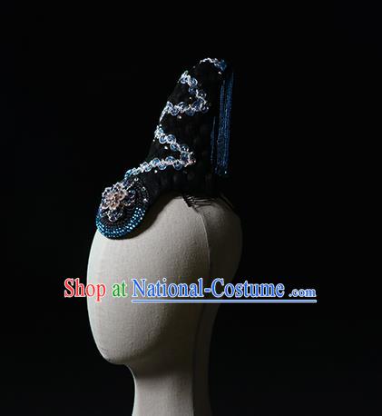 China Stage Performance Wigs Chignon Umbrella Dance Hairpieces Classical Dance Hair Accessories Beauty Dance Hair Clasp