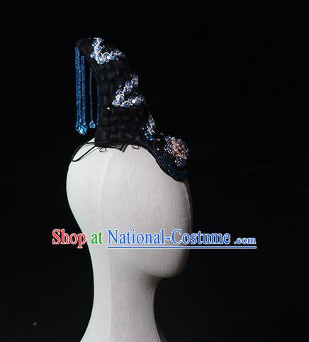 China Stage Performance Wigs Chignon Umbrella Dance Hairpieces Classical Dance Hair Accessories Beauty Dance Hair Clasp