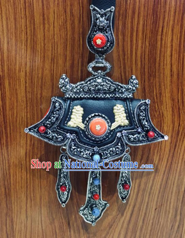 Handmade China Ethnic Wedding Sachet Pendant Tibetan Robe Cupronickel Waistband Jewelry Zang Nationality Waist Accessories