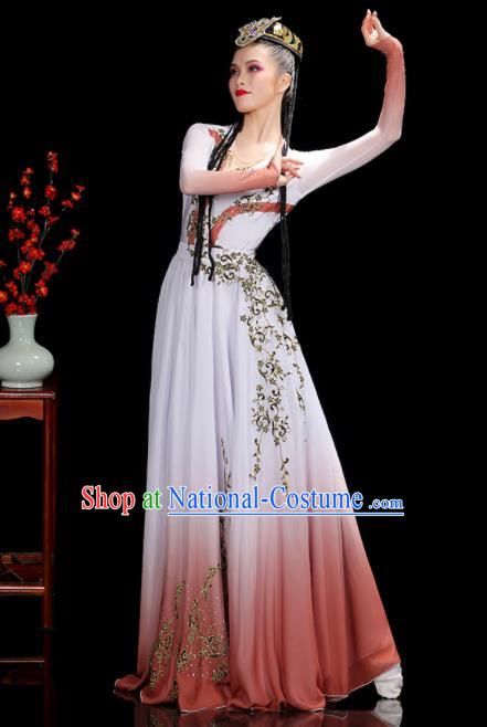 Chinese Xinjiang Minority Woman Dance Clothing Uyghur Ethnic Folk Dance Costumes Uighur Nationality Stage Performance Dress Outfits