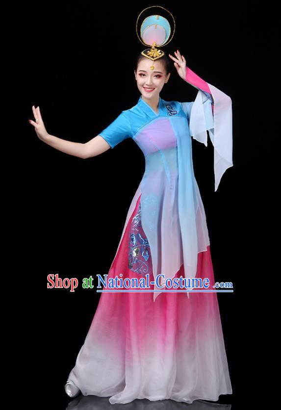 China Woman Group Dancewear Classical Dance Clothing Umbrella Dance Garment Costumes Fairy Dance Outfits