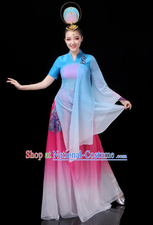 China Woman Group Dancewear Classical Dance Clothing Umbrella Dance Garment Costumes Fairy Dance Outfits