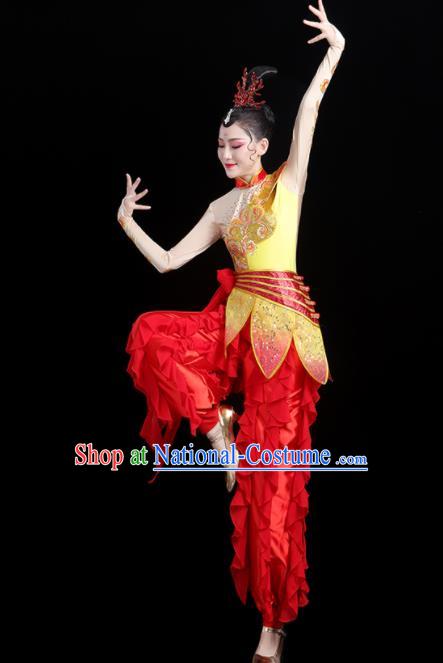 Chinese Folk Dance Clothing Traditional Fan Dance Outfits Female Drum Dance Costumes Yangko Performance Apparels