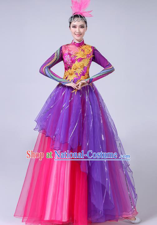 Professional China Spring Festival Gala Opening Dance Dress Flower Dance Costume Women Chorus Performance Garments Modern Dance Clothing