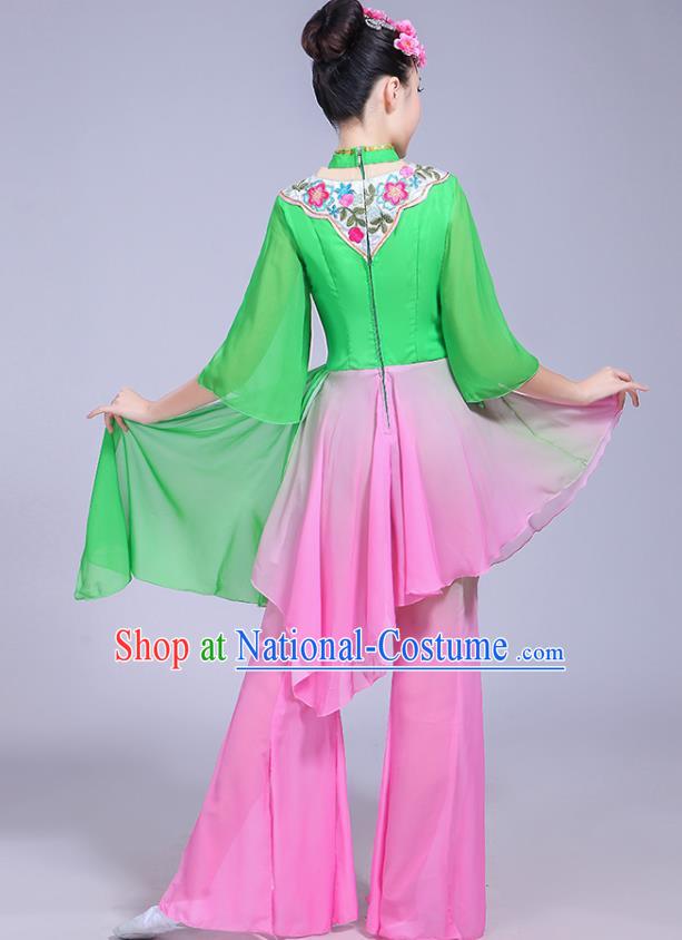 Chinese Folk Dance Costumes Yangko Performance Apparels Women Group Square Dance Clothing Traditional Fan Dance Outfits