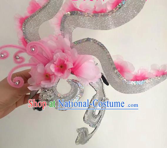 China Women Group Dance Hat Stage Performance Hair Accessories Modern Dance Headpiece Opening Dance Hair Crown