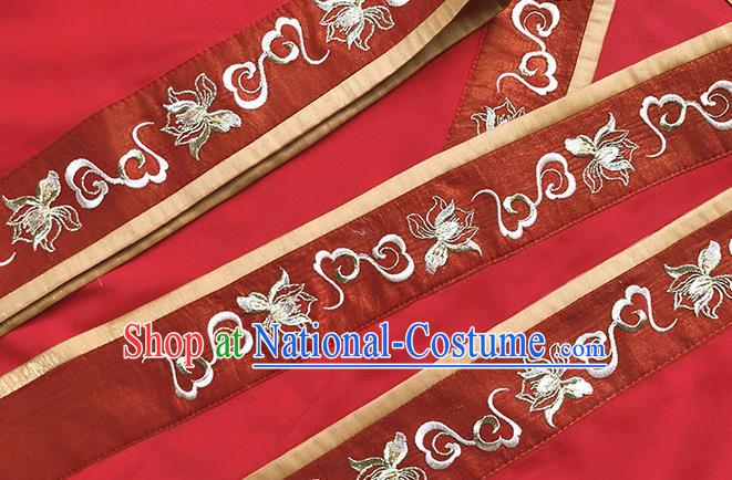 China Ancient Princess Garment Costumes Traditional Wedding Red Hanfu Dresses Jin Dynasty Court Beauty Historical Clothing