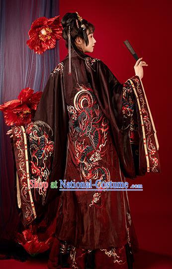 China Jin Dynasty Wedding Historical Clothing Ancient Palace Princess Garment Costumes Traditional Court Beauty Hanfu Dresses Complete Set