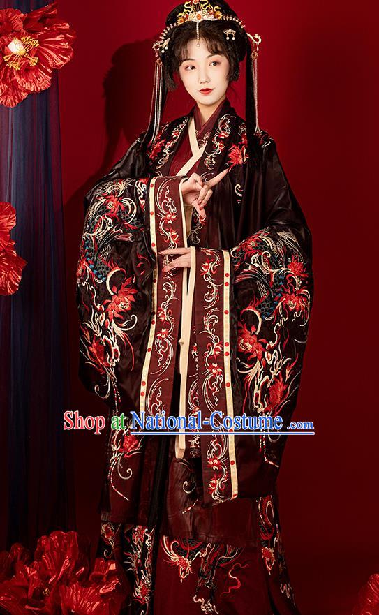 China Jin Dynasty Wedding Historical Clothing Ancient Palace Princess Garment Costumes Traditional Court Beauty Hanfu Dresses Complete Set