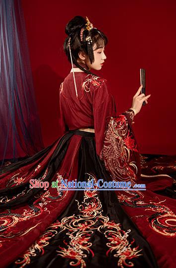 China Jin Dynasty Wedding Historical Clothing Ancient Palace Princess Garment Costumes Traditional Court Beauty Hanfu Dresses Complete Set