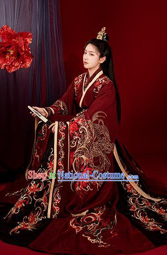 China Jin Dynasty Wedding Historical Clothing Ancient Palace Princess Garment Costumes Traditional Court Beauty Hanfu Dresses Complete Set