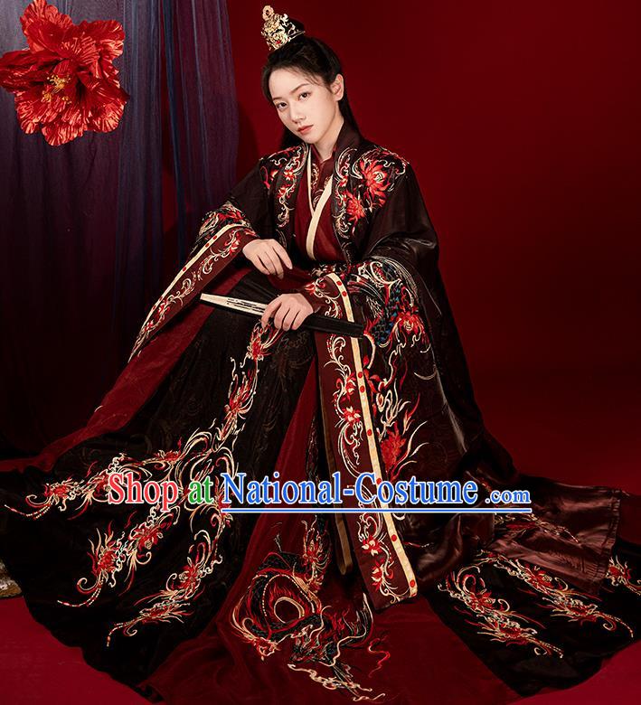 China Jin Dynasty Wedding Historical Clothing Ancient Palace Princess Garment Costumes Traditional Court Beauty Hanfu Dresses Complete Set