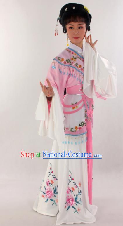 Chinese Beijing Opera Diva Garment Costumes A Dream in Red Mansions Ancient Princess Pink Dress Outfits Traditional Shaoxing Opera Actress Clothing