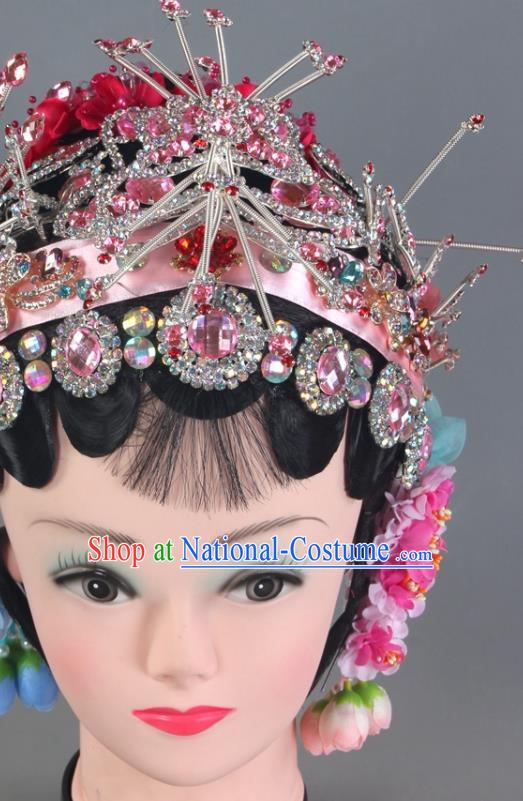 Chinese Beijing Opera Diva Headdress Peking Opera Hua Tan Hair Accessories Ancient Noble Lady Head Ornaments