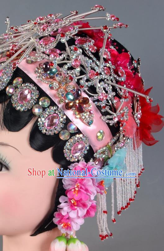 Chinese Beijing Opera Diva Headdress Peking Opera Hua Tan Hair Accessories Ancient Noble Lady Head Ornaments