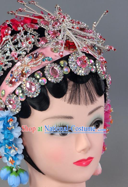 Chinese Beijing Opera Diva Headdress Peking Opera Hua Tan Hair Accessories Ancient Noble Lady Head Ornaments